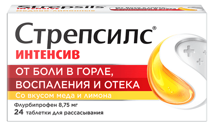 Стрепсилс® Интенсив медово-лимонные (таблетки, 24 шт)