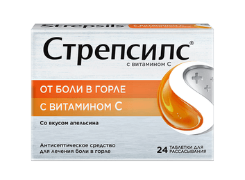 Стрепсилс® с Витамином C (таблетки, 24 шт)